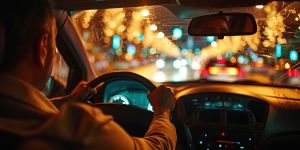 Man driving Uber complete guide for cash advance for gig workers.